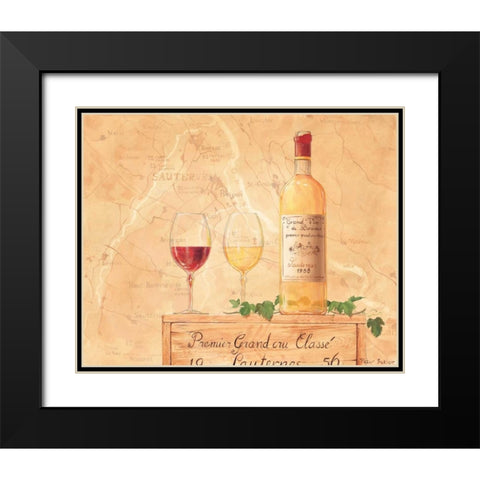 White wine Black Modern Wood Framed Art Print with Double Matting by Butler, Peter
