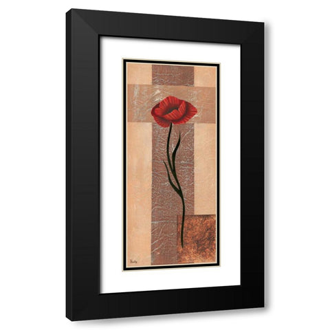 Creation I Black Modern Wood Framed Art Print with Double Matting by Hedy