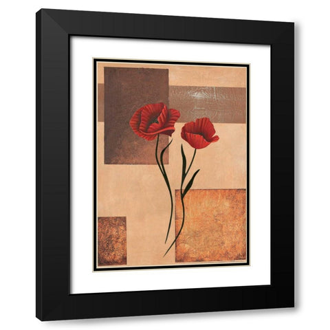 Creation II Black Modern Wood Framed Art Print with Double Matting by Hedy