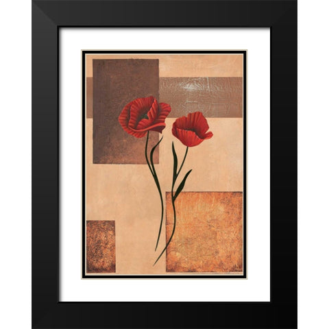 Creation II Black Modern Wood Framed Art Print with Double Matting by Hedy
