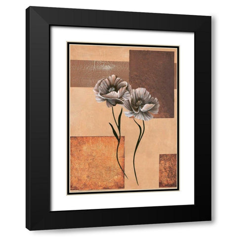 Creation V Black Modern Wood Framed Art Print with Double Matting by Hedy