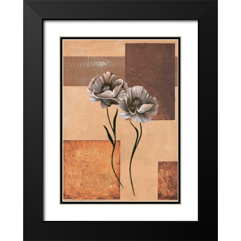 Creation V Black Modern Wood Framed Art Print with Double Matting by Hedy