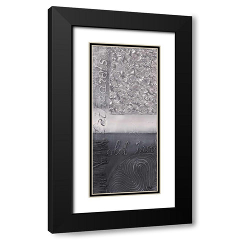 Silver blocks III Black Modern Wood Framed Art Print with Double Matting by Hedy