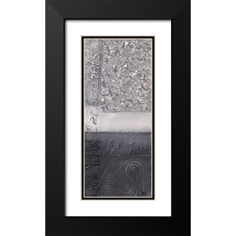 Silver blocks III Black Modern Wood Framed Art Print with Double Matting by Hedy