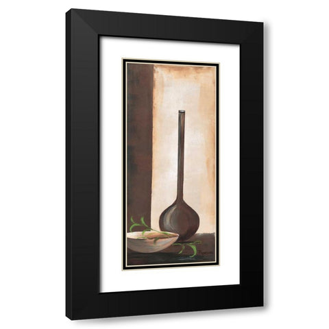 Brown vase I Black Modern Wood Framed Art Print with Double Matting by Florenti, Isa