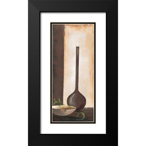 Brown vase I Black Modern Wood Framed Art Print with Double Matting by Florenti, Isa