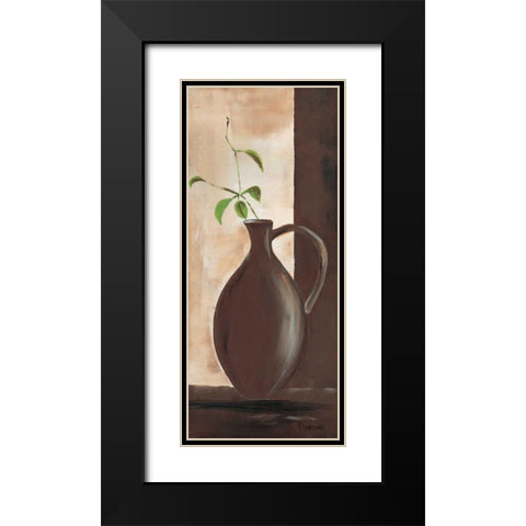 Brown vase III Black Modern Wood Framed Art Print with Double Matting by Florenti, Isa