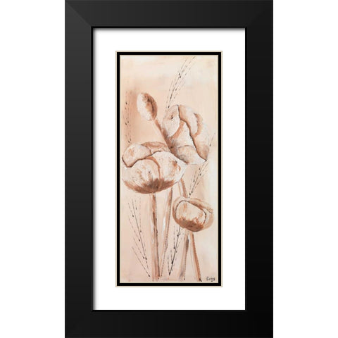 Offwhite I Black Modern Wood Framed Art Print with Double Matting by Leny