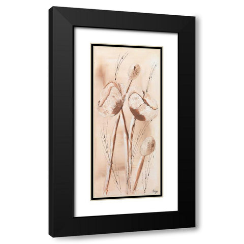 Offwhite III Black Modern Wood Framed Art Print with Double Matting by Leny