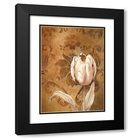 Tullip beauty II Black Modern Wood Framed Art Print with Double Matting by Maas, Isa