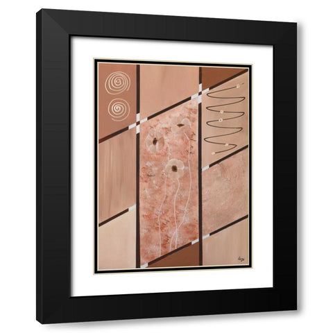 Mix I Black Modern Wood Framed Art Print with Double Matting by Leny
