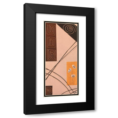 Ringlets I Black Modern Wood Framed Art Print with Double Matting by Leny