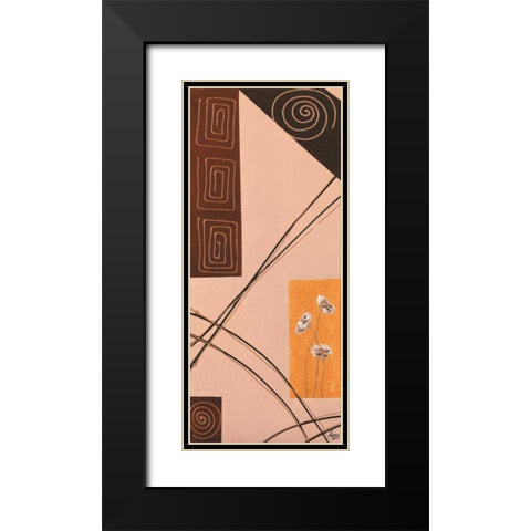 Ringlets I Black Modern Wood Framed Art Print with Double Matting by Leny