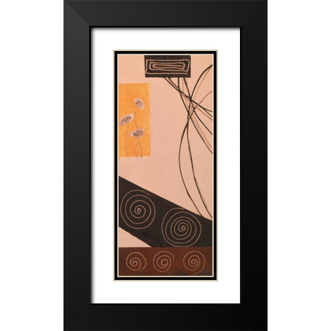 Ringlets II Black Modern Wood Framed Art Print with Double Matting by Leny