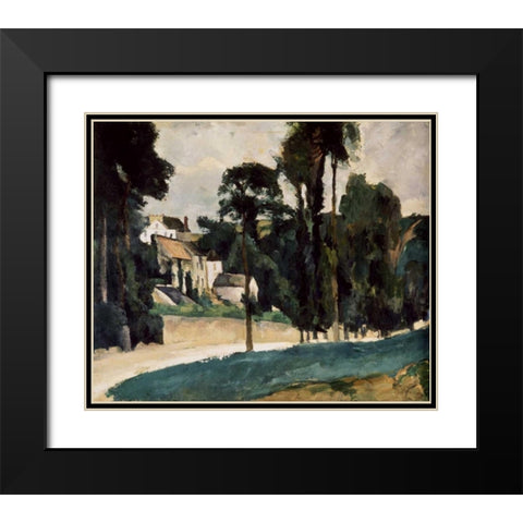 A Way In A Path Black Modern Wood Framed Art Print with Double Matting by Cezanne, Paul
