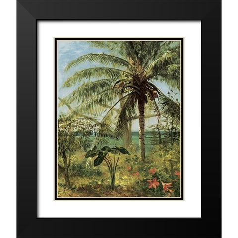 Palm Tree, Nassau 1892 Black Modern Wood Framed Art Print with Double Matting by Bierstadt, Albert