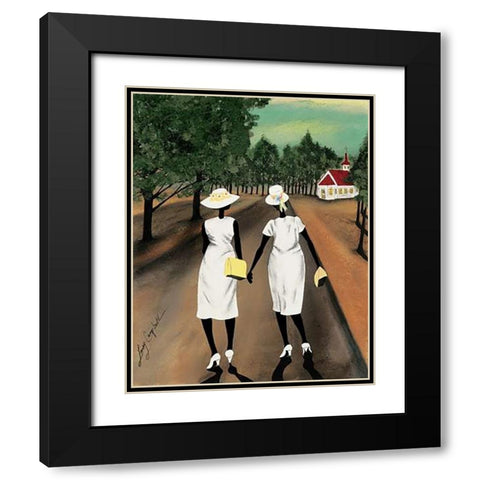 Kiddies Black Modern Wood Framed Art Print with Double Matting by Potthast, Edward Henry