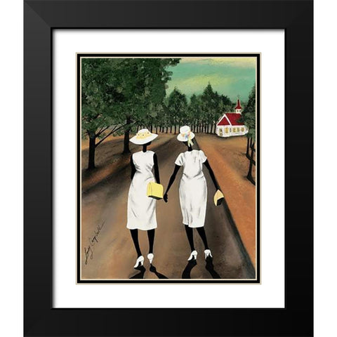 Kiddies Black Modern Wood Framed Art Print with Double Matting by Potthast, Edward Henry