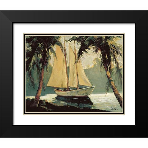 Sailboat, Santa Barbara Black Modern Wood Framed Art Print with Double Matting by Pawla, Frederick