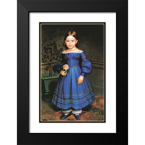 Rosa Heywood Black Modern Wood Framed Art Print with Double Matting by Anonymous