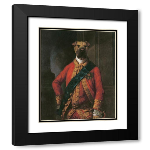 Sir Walter Bark Black Modern Wood Framed Art Print with Double Matting by Massy,