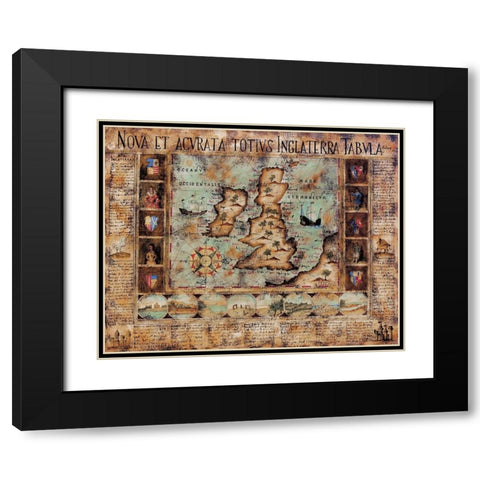 History Of The World Black Modern Wood Framed Art Print with Double Matting by Julius