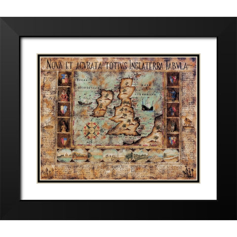 History Of The World Black Modern Wood Framed Art Print with Double Matting by Julius