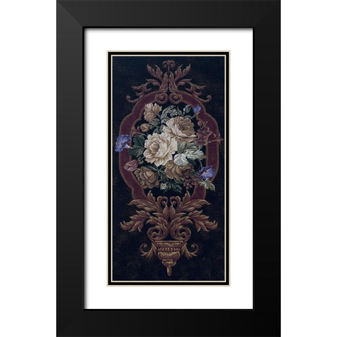 Rose Tapestry I Black Modern Wood Framed Art Print with Double Matting by Riddle and Co. LLC,