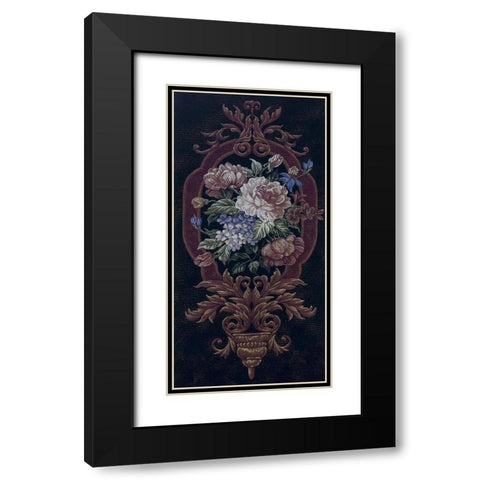 Rose Tapestry II Black Modern Wood Framed Art Print with Double Matting by Riddle and Co. LLC,