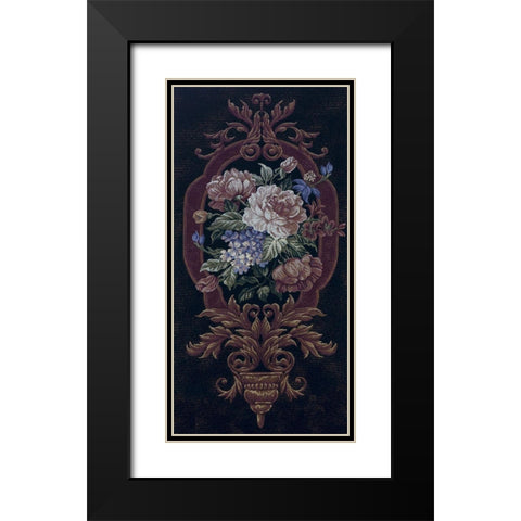Rose Tapestry II Black Modern Wood Framed Art Print with Double Matting by Riddle and Co. LLC,