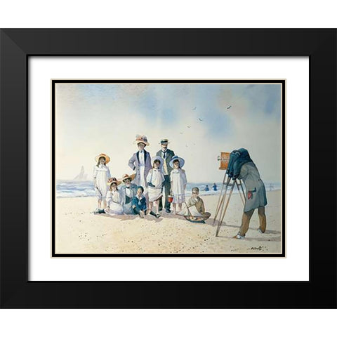 In The Picture Black Modern Wood Framed Art Print with Double Matting by Smith, Albert