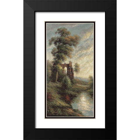 Ancient Ruins II Black Modern Wood Framed Art Print with Double Matting by Pierce