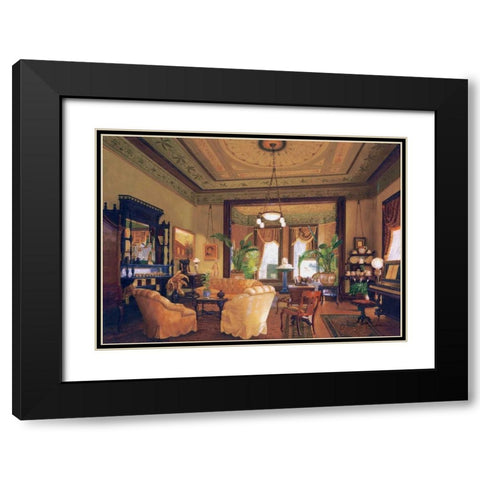 Gold Music Room Black Modern Wood Framed Art Print with Double Matting by Brodie, Ian