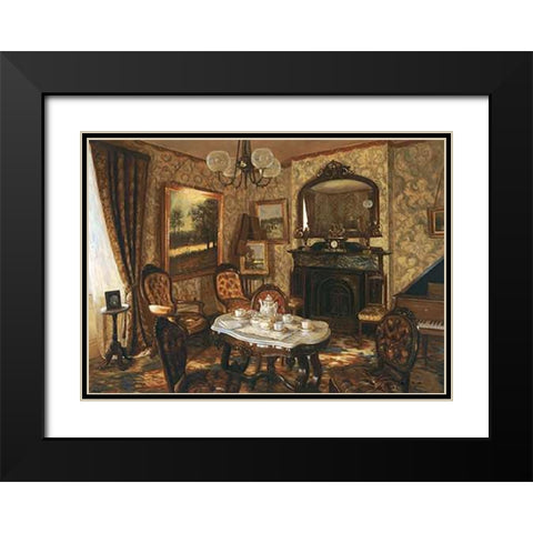 Red Music Room Black Modern Wood Framed Art Print with Double Matting by Brodie, Ian