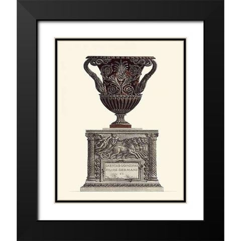 Vaso Antico II Black Modern Wood Framed Art Print with Double Matting by Guerra