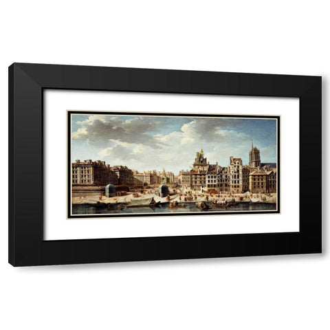 A Celebration in Venice Black Modern Wood Framed Art Print with Double Matting by Baptiste