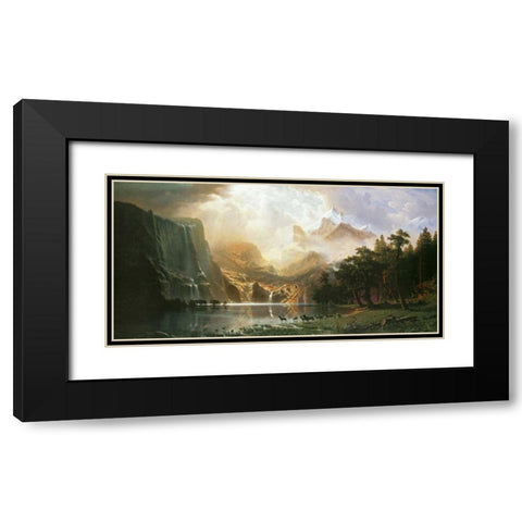 Sierra Nevada in California Black Modern Wood Framed Art Print with Double Matting by Bierstadt, Albert