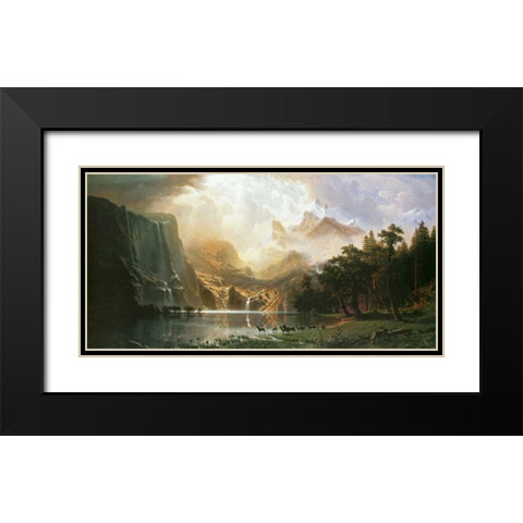 Sierra Nevada in California Black Modern Wood Framed Art Print with Double Matting by Bierstadt, Albert