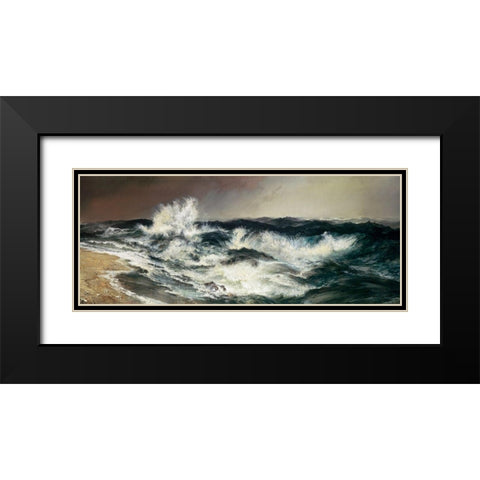 The Much Resounding Sea Black Modern Wood Framed Art Print with Double Matting by Moran, Thomas