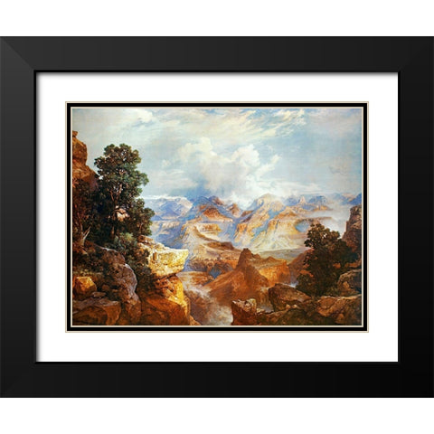 The Grand Canyon 1912 Black Modern Wood Framed Art Print with Double Matting by Moran, Thomas