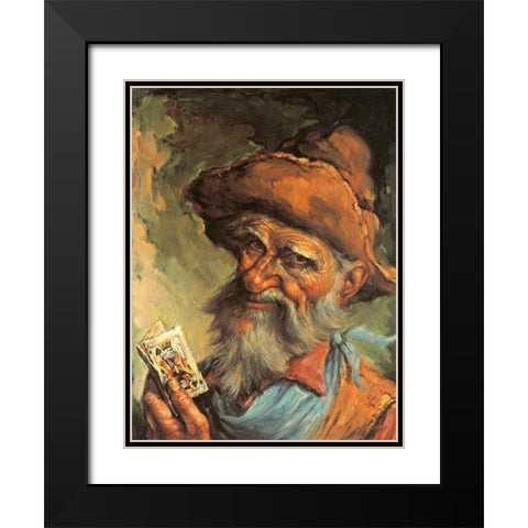 A Good Hand Black Modern Wood Framed Art Print with Double Matting by Szabo, Endre