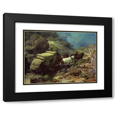 Across The Big Divide Black Modern Wood Framed Art Print with Double Matting by Johnson, David