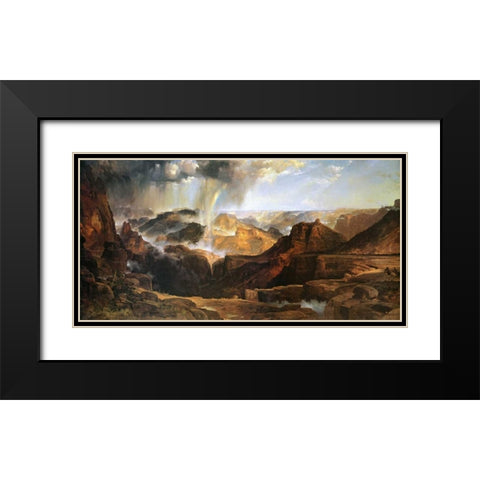 The Chasm of the Colorado Black Modern Wood Framed Art Print with Double Matting by Moran, Thomas