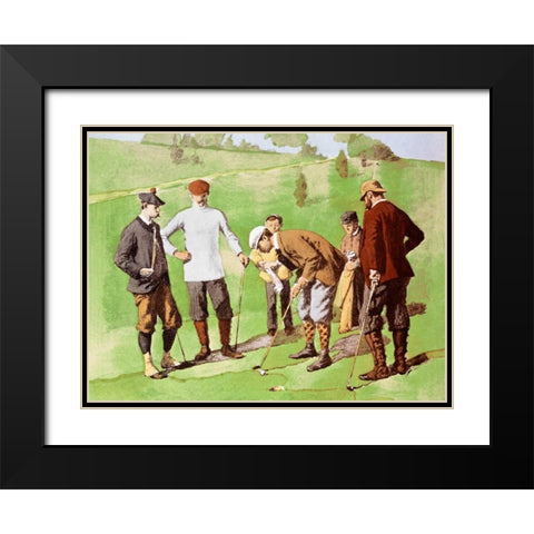 Leg Wrapping Black Modern Wood Framed Art Print with Double Matting by Frost, Arthur Burdett