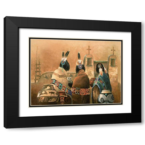 Mission Trio Black Modern Wood Framed Art Print with Double Matting by Lee, James