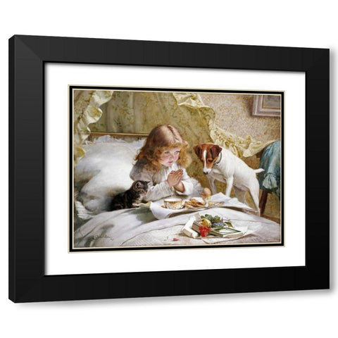 Suspense Black Modern Wood Framed Art Print with Double Matting by Barber, Charles Burton