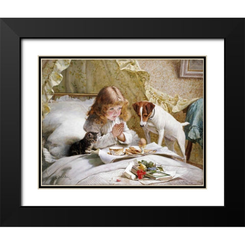 Suspense Black Modern Wood Framed Art Print with Double Matting by Barber, Charles Burton