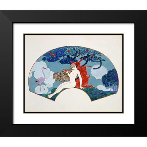 Eve Black Modern Wood Framed Art Print with Double Matting by Barbier, Georges