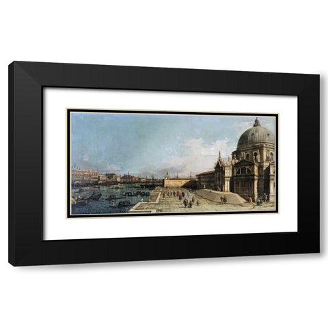 The Entrance To The Grand Canal, Venice Black Modern Wood Framed Art Print with Double Matting by Canal, Giovanni Antonio