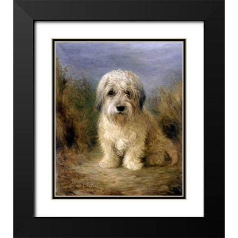 A Dandie Dinmont Black Modern Wood Framed Art Print with Double Matting by Cheviot, Lilian